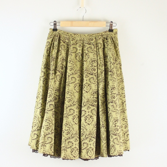 Anthropologie Dresses & Skirts - Anthropologie Odille Velvet Damask Full Skirt